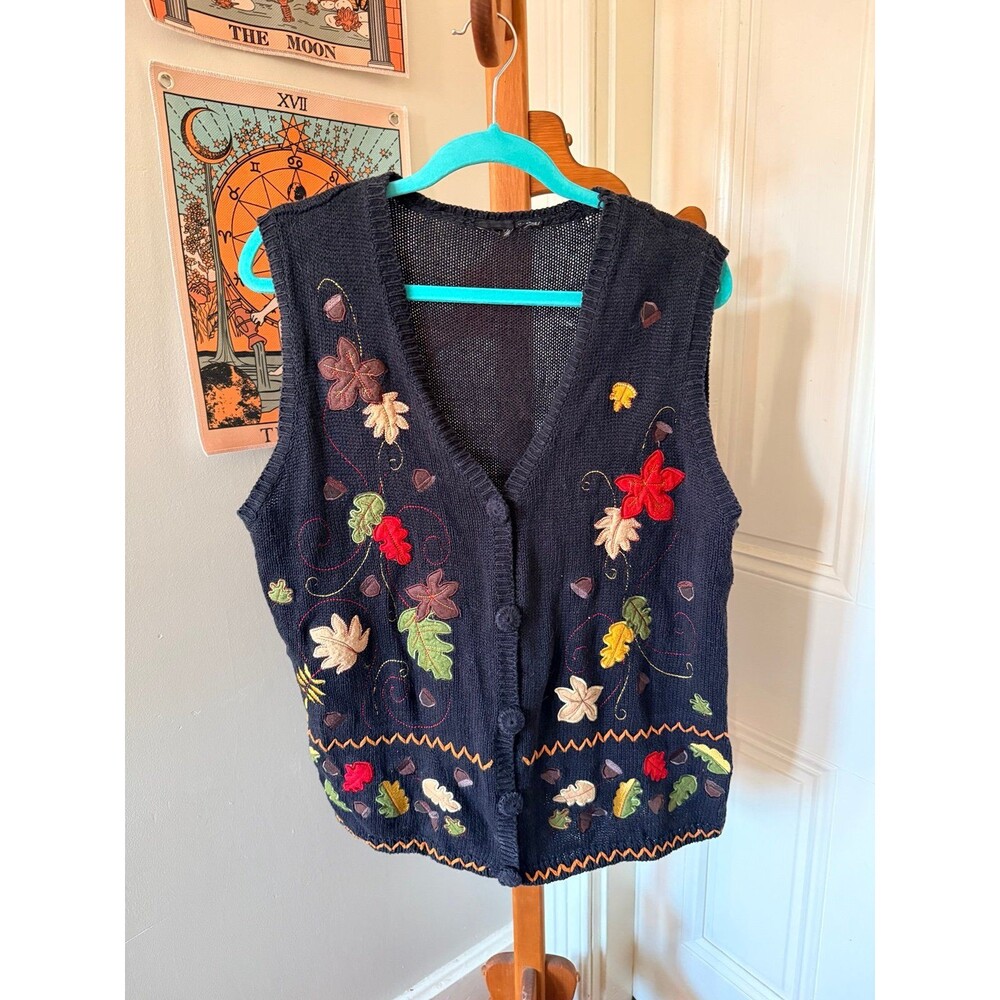 Thanksgiving fall leaf sweater vest